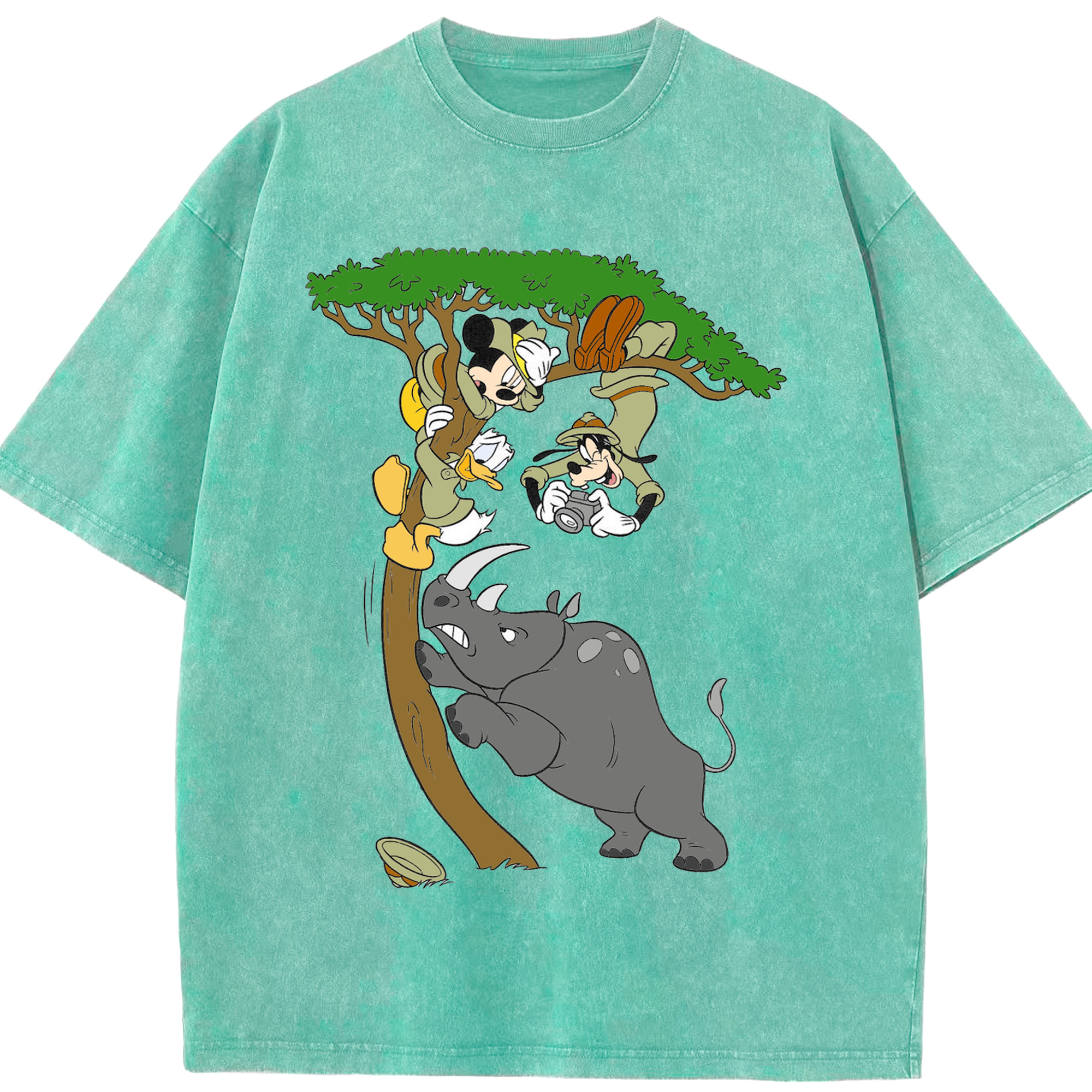 （画像用） ミッキーマウス Mickey Mouse 綿100% ヴィンテージ風 半袖Tシャツ（フロントプリント）